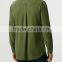man green pocket shirt long sleeve flannel shirt