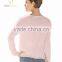 Womens 100% Wool Pink Sweater Caedigan Pockets With Buttons