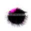 Myfur Multicolors Raccoon Fur Pom Poms With Black Tips Real Large Fur Bobbles