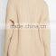 Knitted Wool Sweater Design for Women V-neck Back Length Blank Poncho