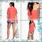 Casual Wear Girl's Orange Super Open O Neck Cotton T-Shirts