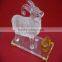 Personalized Etched Crystal Zodiac Sheep for New Year Decoration