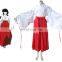 Rose Team Fast Shipping InuYasha Kikyo Miko Kimono Anime Sexy Halloween Carnival Costumes