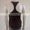 custom mens printed round hem spandex polyester gym vests