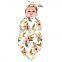 Baby shower gift Boy Girl Newborn Unisex Organic Cotton Receiving Swaddling Blankets With Handband