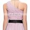 Grace Karin Ladies One shoulder Light Pink Chiffon Bridesmaid Dress CL6016-1#