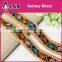 3.5cm embroidered ribbon trims polyester woven jacquard ribbon trim floral