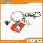 custom Effier tower heart pendant paris metal keychain pendants