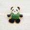 Hot selling cute panda shape hard enamel pin badge with butterfly pin