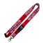 Wholesale personalised custom double sided embroidery jacquard woven logo lanyard for promotion