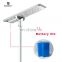 China factory price 2020 new design Intelligent Integrated all in one solar led street light with self-cleaning function