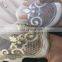 Crown laces transparent tulle netting embroidered fabric