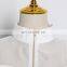 TWOTWINSTYLE Patchwork Ruffle Turtleneck Lantern Long Sleeve Loose Blouse For Women 2020