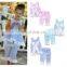 Girls Summer Clothing Sets Kids grid Sundress & pant Outfit solid color