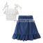 summer kids outfits clothes girls 2019 children boutique clothing baby girl suspenders tops white lace t shirts + ruffle skirts