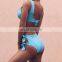 Lovely 2019 Plaid Dot Bandage Bikini Set Women Sexy Push Up Bow Mid Cut Swimwear Padded Two Piece Swimsuit Biquini New