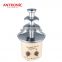 Antronic ATC-CF01 Mini Chocolate Fountain Machine Chocolate Melting Pot Supplier with Battery 2-3persons Household White/red 220