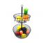 High Quality Wire With Coating 2 Tier Metal Fruit Basket Detachable Kitchen Storage Baskets