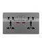 International universal two 5-hole socket rectangular wall socket Switch