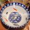 Jingdezhen Traditional Ice Plum Blossom Design Ceramic Bathroom Sink, Blue Sink
