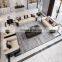 European style leather sofa villa high-end living room sofa set furniture