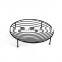 K&B wholesale European modern black round ottoman serving tray with stand metal legs