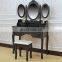 French vintage style make up dresser table with 7 drawers wooden dressing table designs