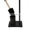 Hot Sale Iron Powder Coating Bamboo Toilet Brush & Paper Roll Holder