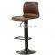 Modern luxury PU faux leather commercial swivel barroom bar stool