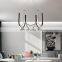 Modern Industrial Pendant Lamp Round Black White Aluminum Black Nordic Luxury LED Chandelier Light