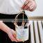 Nordic Modern Luxury Small Ceramic Flower Vase Hanging Wedding Metal Frame Decor Wedding Vase Decoration Home