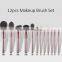 12pcs hot selling purple professional makeup brush set for blending foundation powder blush concealer eyeshadow
