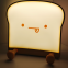 Lindo farolito nocturno en forma de pan tostado de dibujos animados, lámpara LED, soporte para teléfono móvil, luz de atmósfera de silicona USB para el dormitorio y la mesita de noche, regalos de cumplea?os