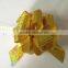 2016 gold wrapping pom-pom ribbon pull bow for Christmas decoration and holiday celebration