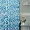 Mildew Resistant polyester flower printed waterproof shower curtain, for hotel family
