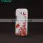Crystal TPU Cover with flower mobile phone case for samsung