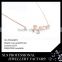 Hot selling rose gold neckalce with 7 piece big stones fahion ladies index necklace
