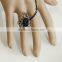 Vintage Style Black Lace Bracelet and Connecting Ring
