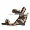 Fashion Chain Decoration Ladies High Heel Shoes Women Wedge Heels Sandal