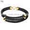 python men bracelet braid leather cord jewelry rhombus clasp balance bracelet awareness bracelet different sites for online shop