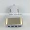 Aluminum Panel 3 port usb car charger 5V 3.1A