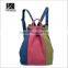 Three color in one drawstring backpack canvas daily drawstring backpack bags