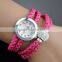 Beautiful Women Woolen Bracelet Watch Fashion Black Color Wrist Watch