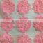 Korea fashion mesh bottom chiffon flower laser embroidery lace fabric for wedding dress