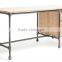 Crafted solid oak timbers and stainless steel office desk