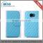 Lambskin style wallet PU leather case For Samsung S6, Cell phone case For Samsung galaxy S6 leather case with Zipper, 7 colors