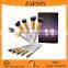 Amazon top seller white handle 10pcs private label makeup brush set with gift box