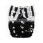 2016 ALVA black and white piano melody printed positioning pocket diaper one size and reusable baby cloth diapers in China