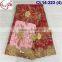 CL14-223 3D Flower design fabric with gold thread french net lace for women making dress tulle lace fabric