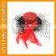 PGHD0672 Girls lady feather mesh veil lace mini top hat style hair clip hairpin headdress